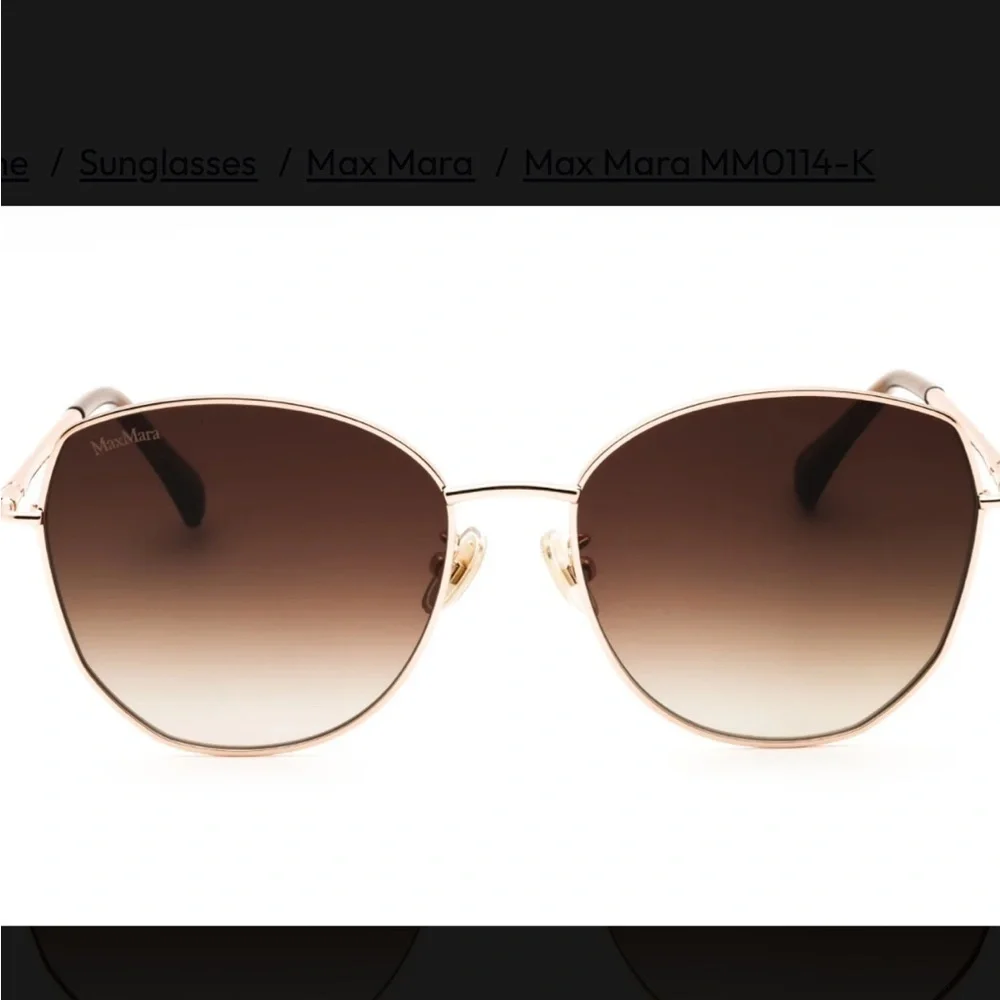 MaxMara Gold and Brown Sunglasses